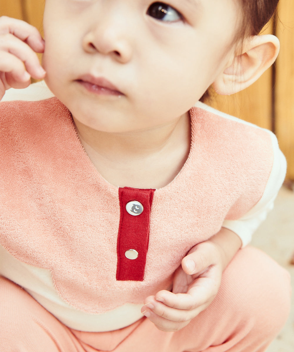 Main | Toddler butterfly pattern collar bodysuit | Stitching | 100% organic cotton