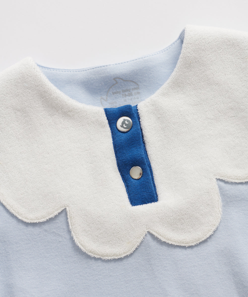 Main | Toddler butterfly pattern collar bodysuit | Stitching | 100% organic cotton