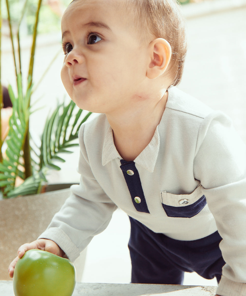 Main | Toddler Formal Wear Series: Fashionable Pocket Bodysuit | Stitching | 100% Organic Cotton