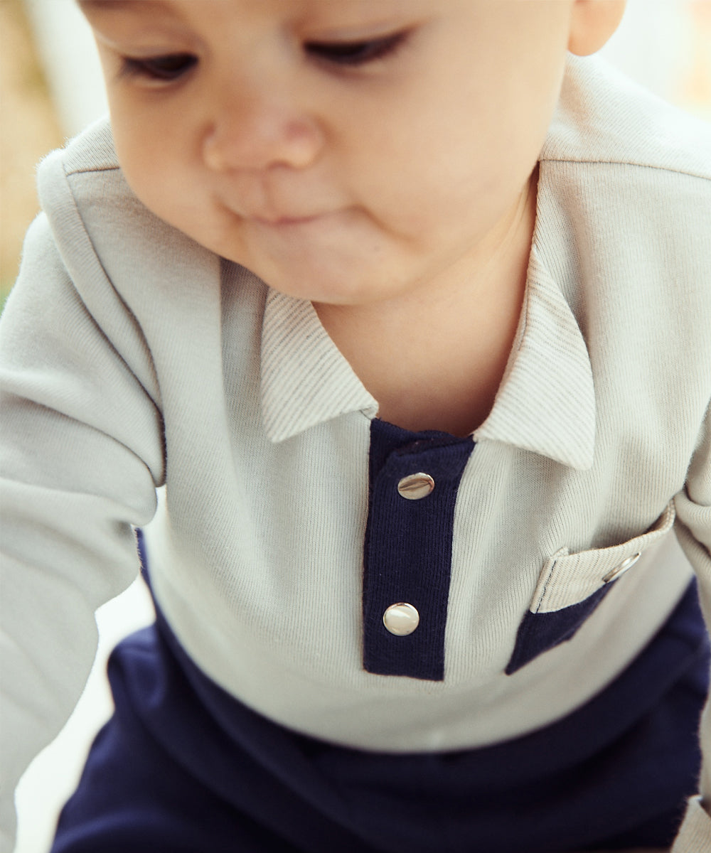 Main | Toddler Formal Wear Series: Fashionable Pocket Bodysuit | Stitching | 100% Organic Cotton