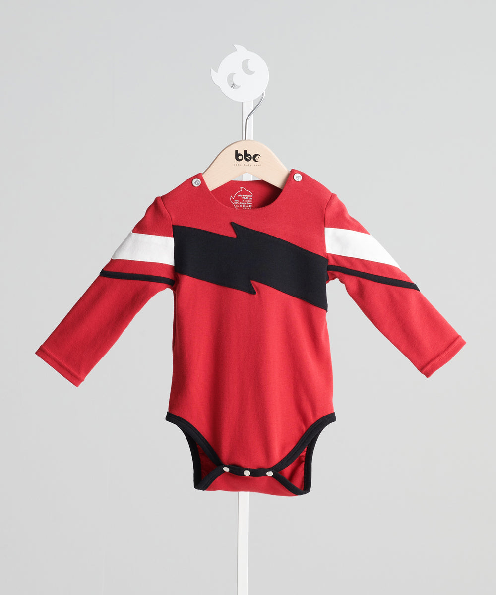 Main | Toddler David Bowie Lightning Panel Bodysuit | Paneled | 100% organic cotton