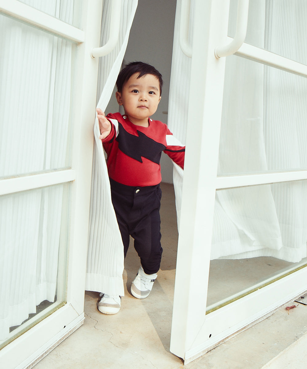 Main | Toddler David Bowie Lightning Panel Bodysuit | Paneled | 100% organic cotton