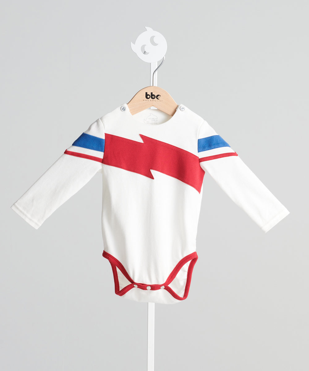 Main | Toddler David Bowie Lightning Panel Bodysuit | Paneled | 100% organic cotton