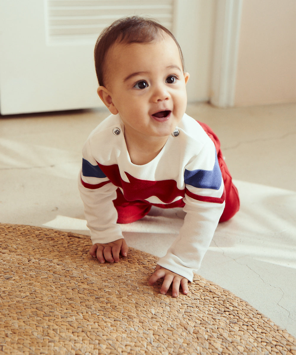 Main | Toddler David Bowie Lightning Panel Bodysuit | Paneled | 100% organic cotton