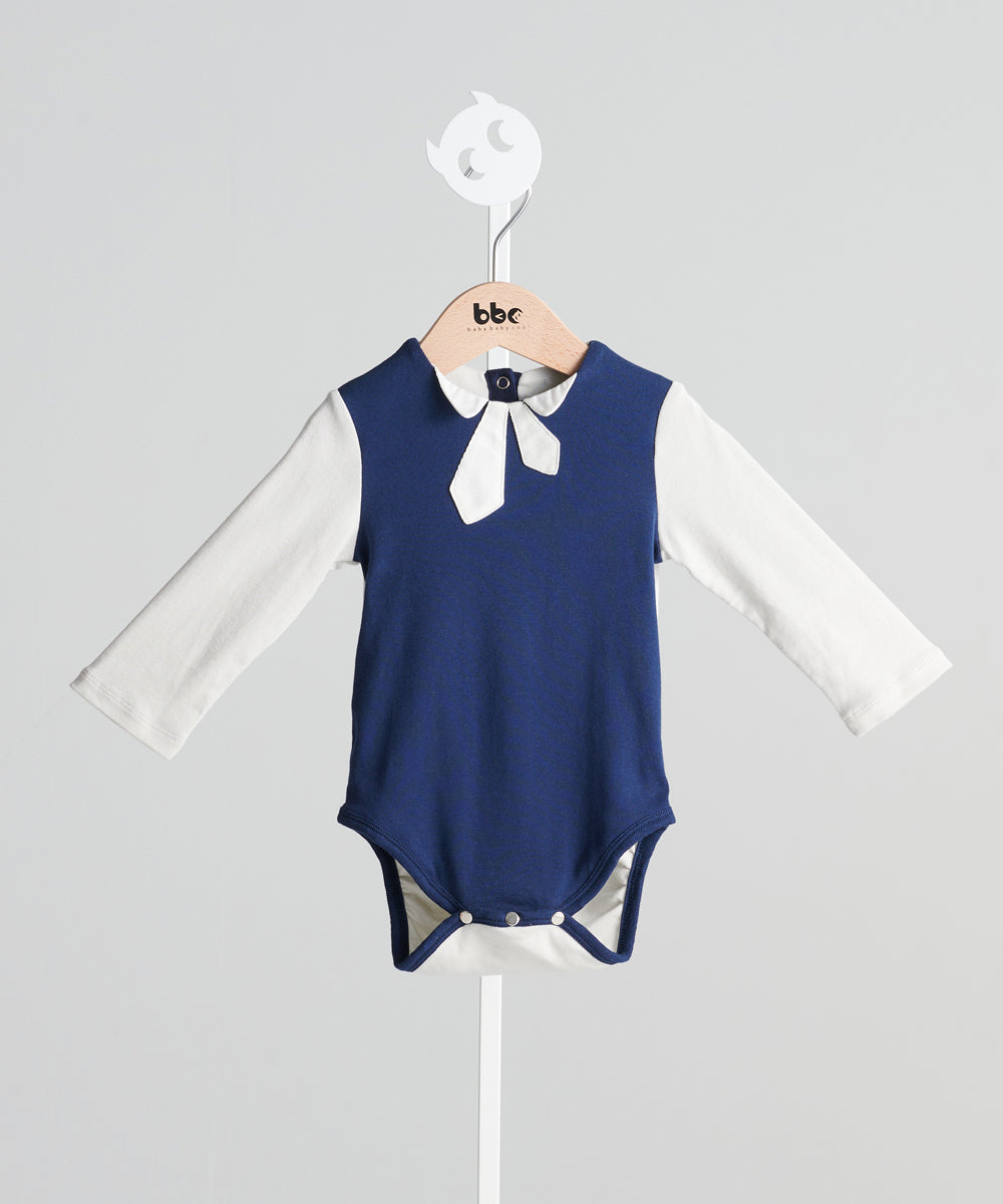 Main | Toddler Kingsman Bow Tie Bodysuit | Paneled | 100% organic cotton
