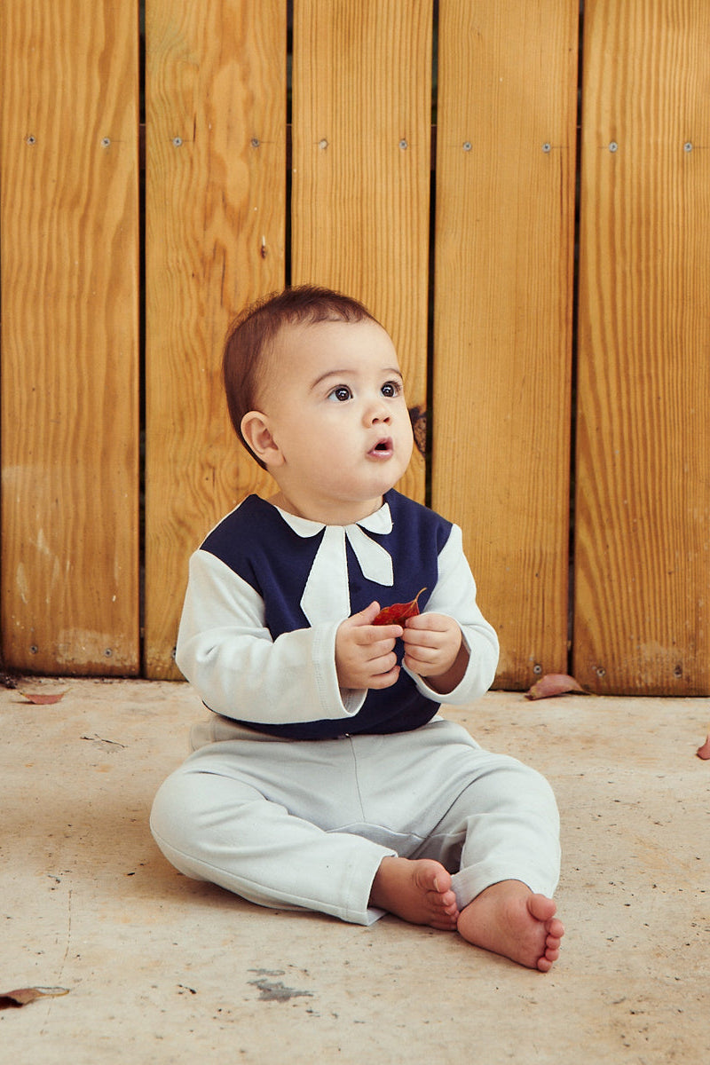 Main | Toddler Kingsman Bow Tie Bodysuit | Paneled | 100% organic cotton
