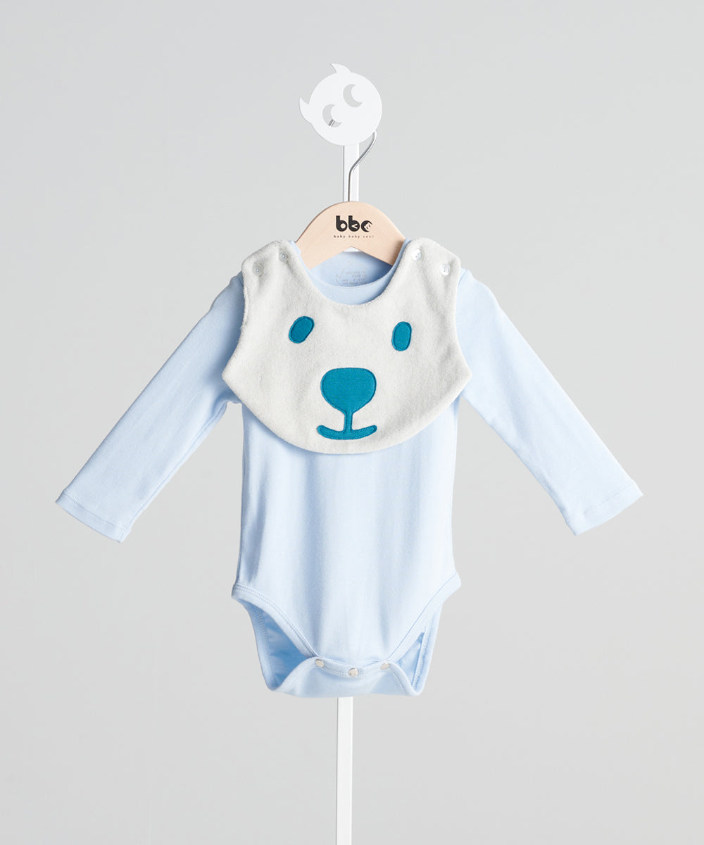 Main | Happy Face Series for Toddlers: Bear Baby Bib | Animal Face | 100% Organic Cotton