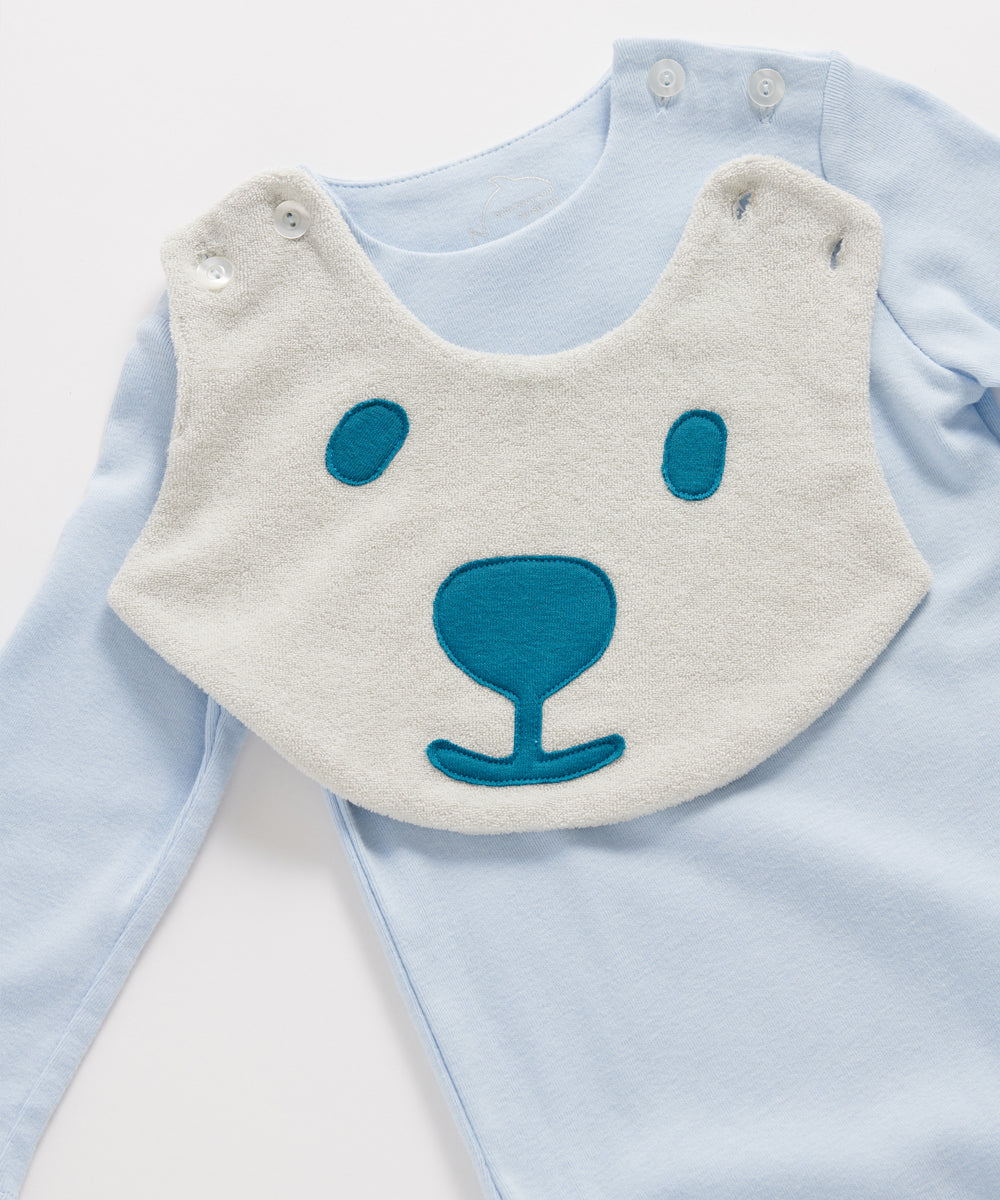 Main | Happy Face Series for Toddlers: Bear Baby Bib | Animal Face | 100% Organic Cotton