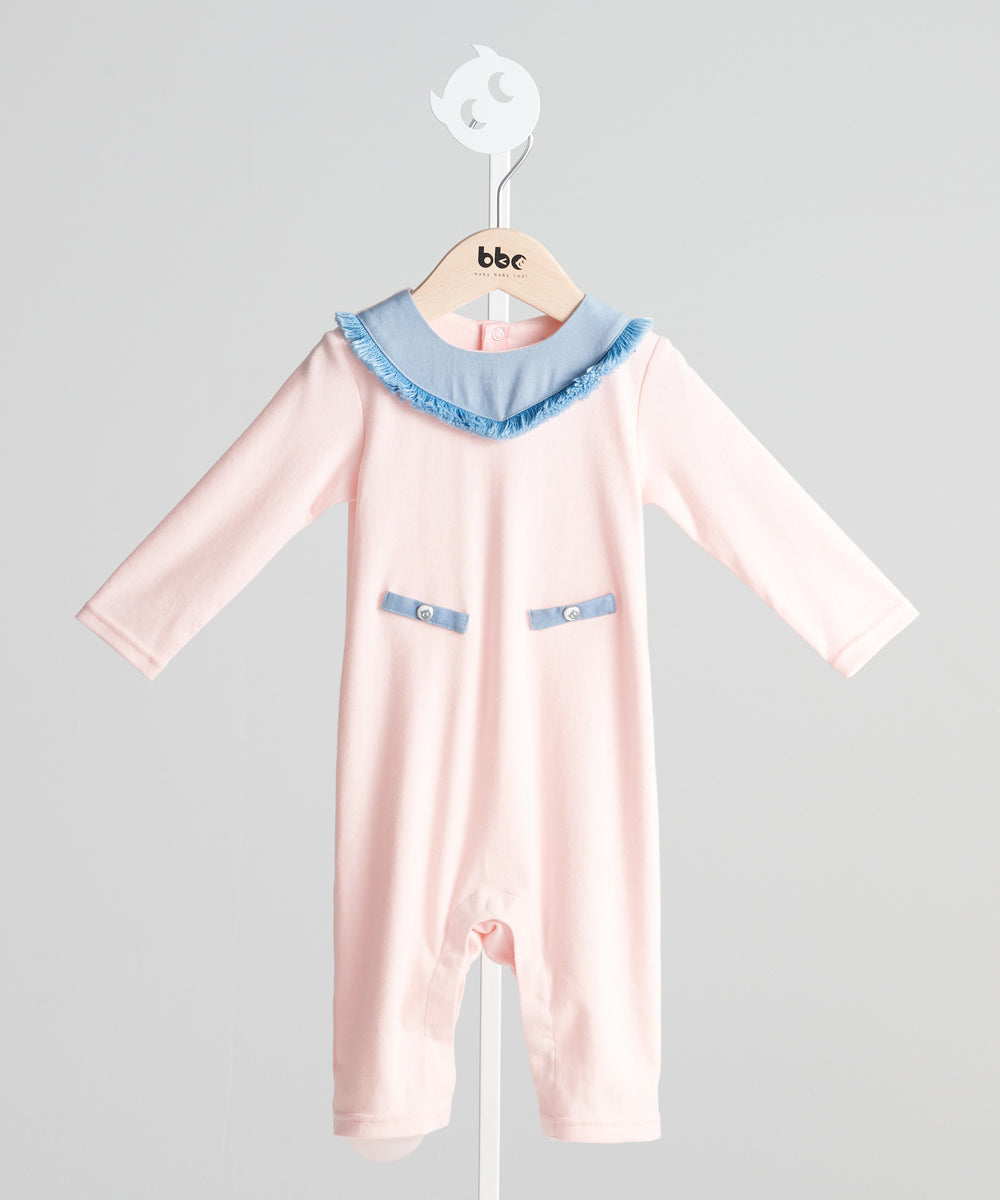 Main | Newborn/Toddler Tress Denim Bunny Bodysuit | Paneled | 100% organic cotton