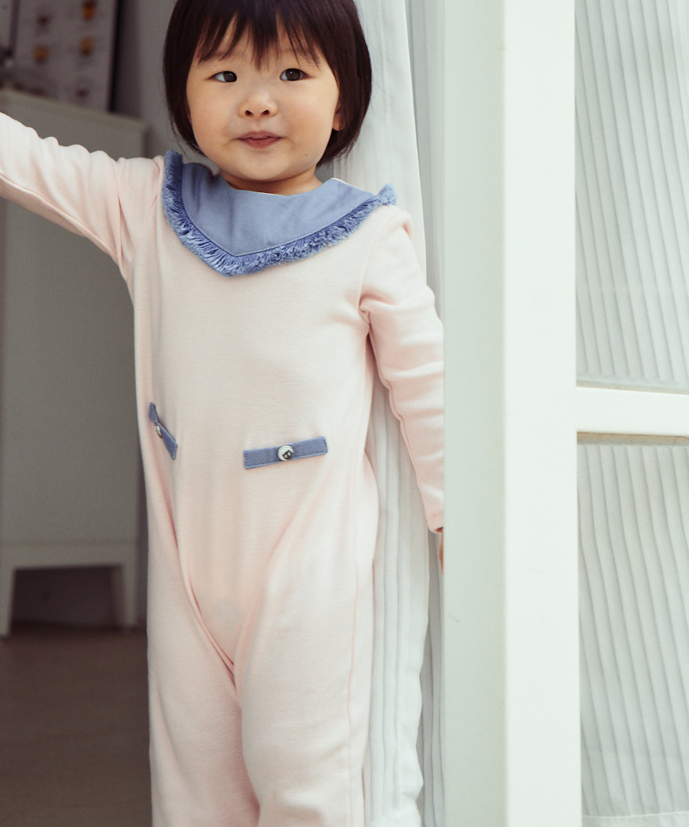 Main | Newborn/Toddler Tress Denim Bunny Bodysuit | Paneled | 100% organic cotton