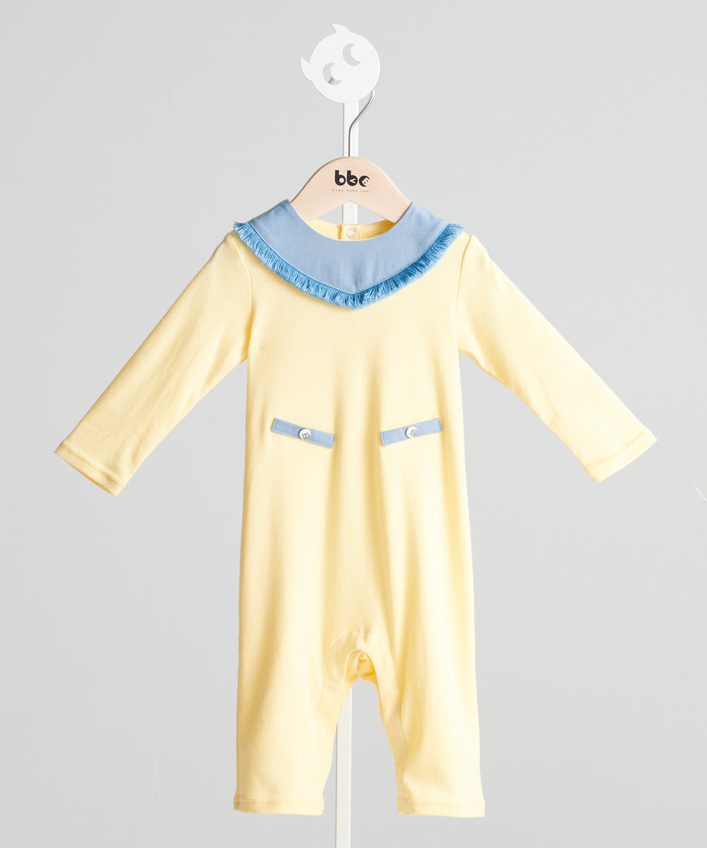 Main | Newborn/Toddler Tress Denim Bunny Bodysuit | Paneled | 100% organic cotton