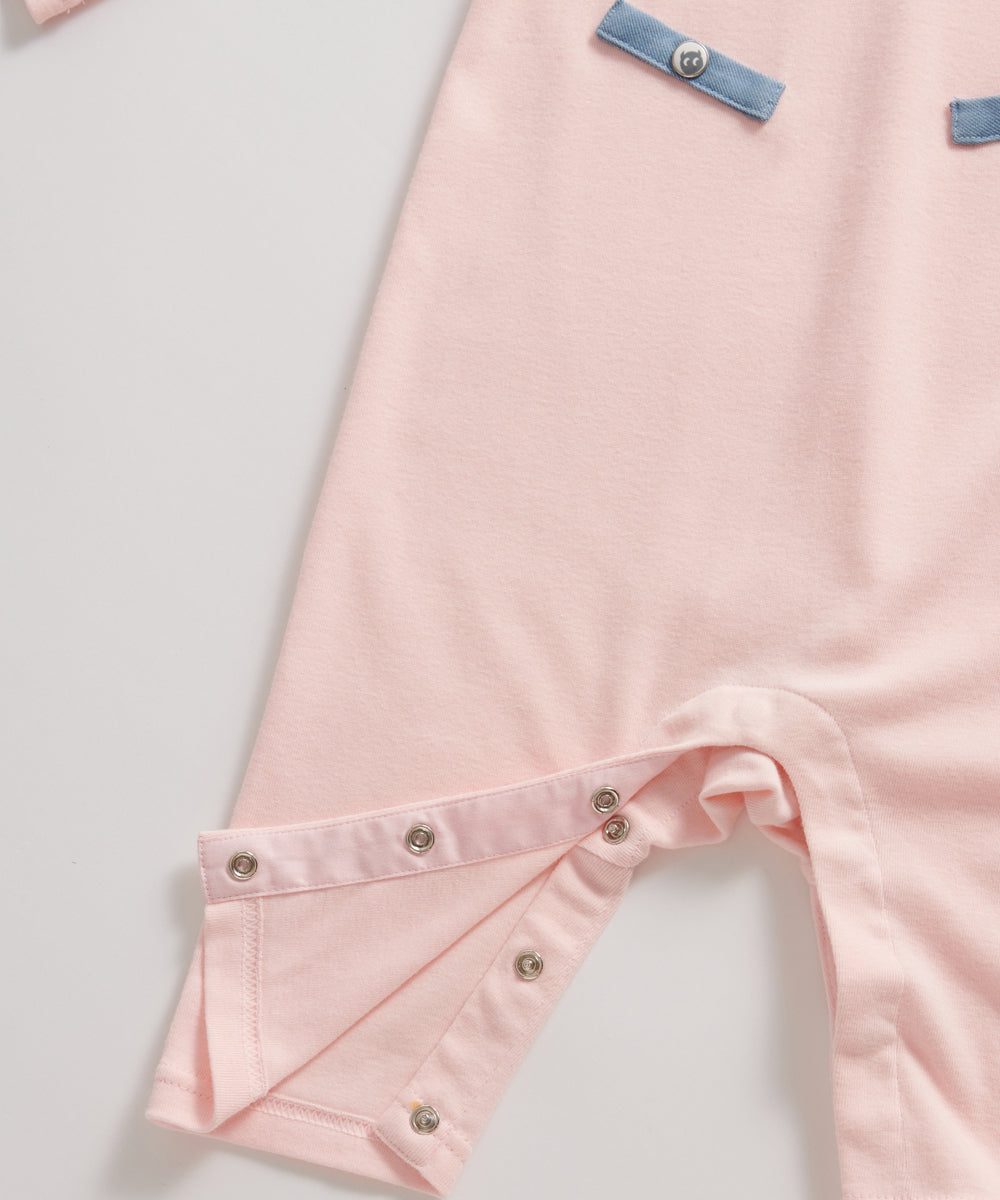 Main | Newborn/Toddler Tress Denim Bunny Bodysuit | Paneled | 100% organic cotton