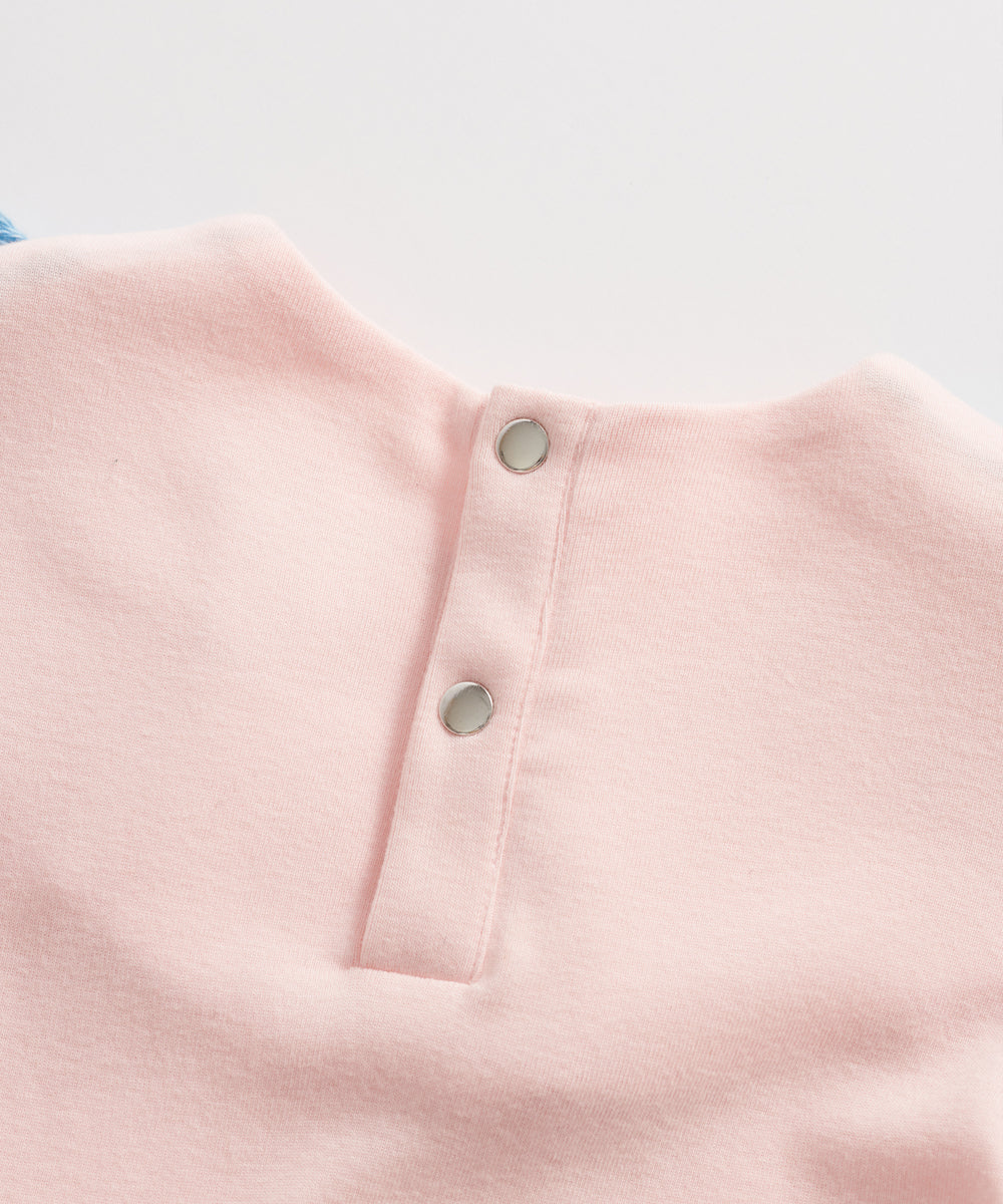 Main | Newborn/Toddler Tress Denim Bunny Bodysuit | Paneled | 100% organic cotton