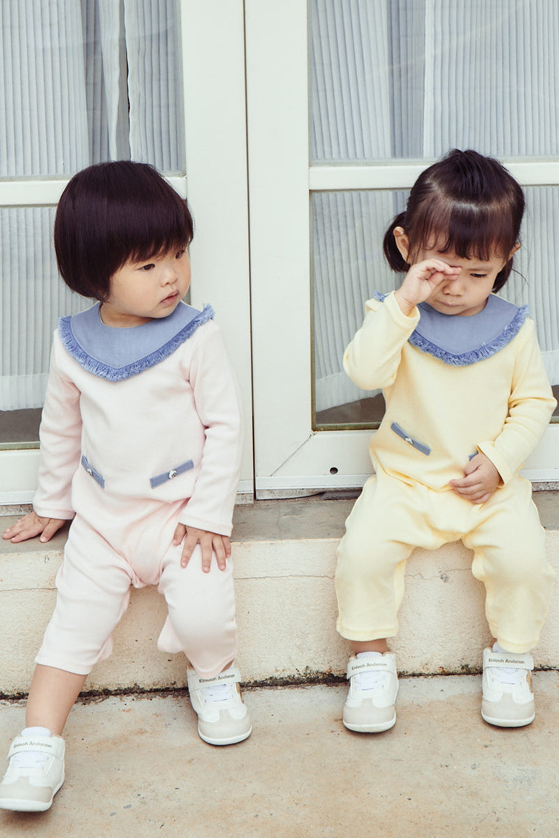 Main | Newborn/Toddler Tress Denim Bunny Bodysuit | Paneled | 100% organic cotton