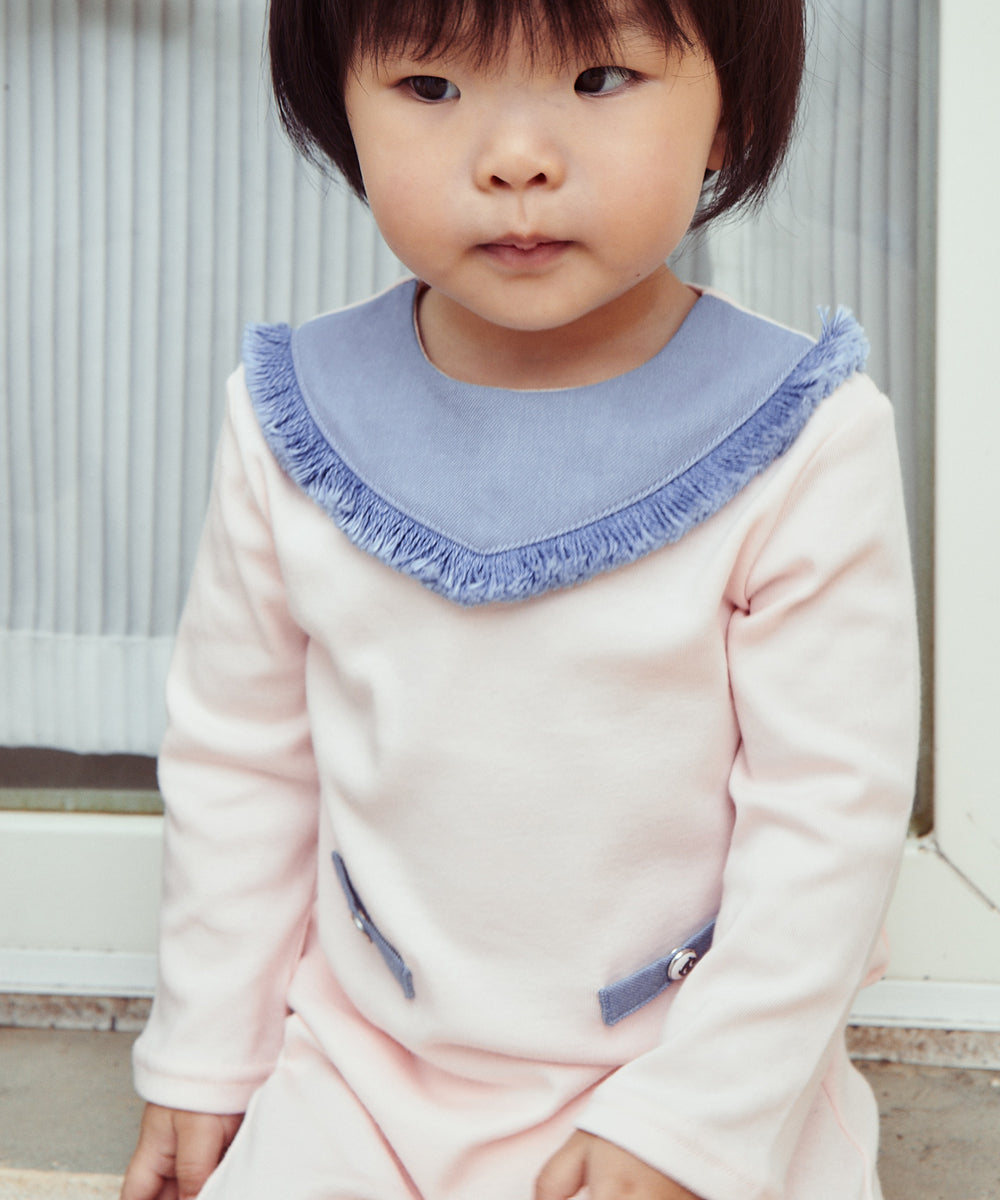 Main | Newborn/Toddler Tress Denim Bunny Bodysuit | Paneled | 100% organic cotton
