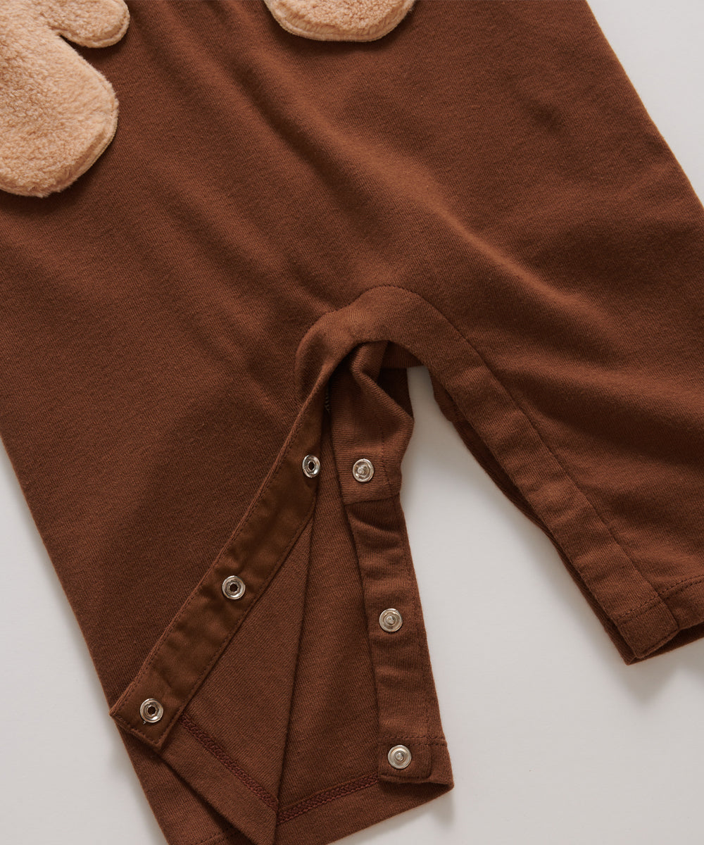 Main | Newborn/Toddler Baby Bear Furry Bunny Bodysuit | Paneled | 100% organic cotton