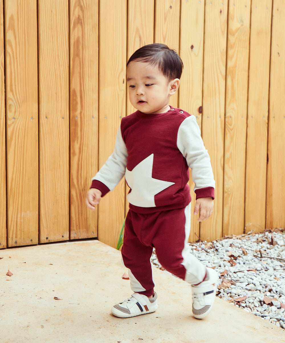 Main | Toddler Star Panel Harem Pants | Paneled | 100% organic cotton