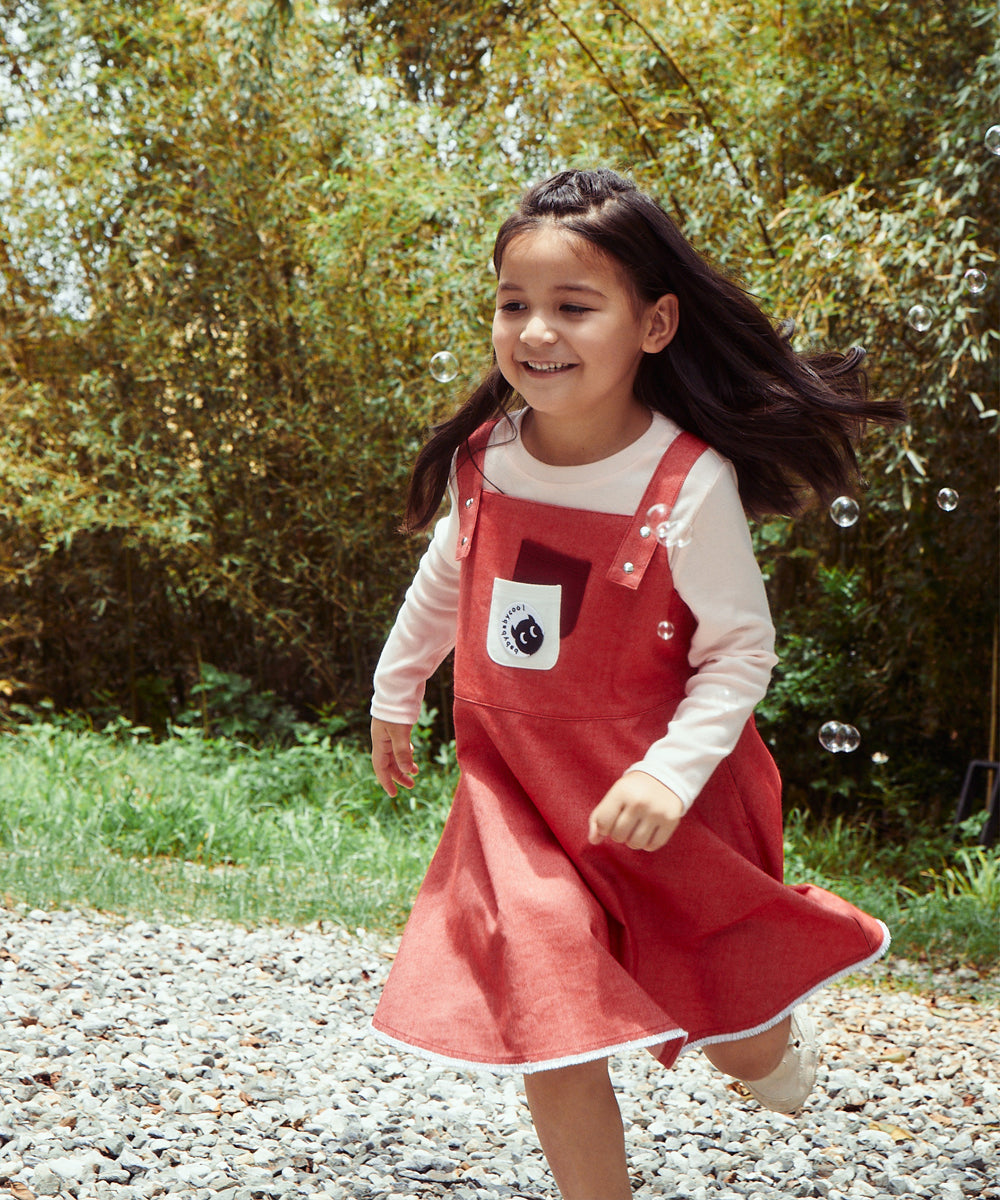 Main | Girls bbc classic denim slip dress | patchwork | 100% organic cotton