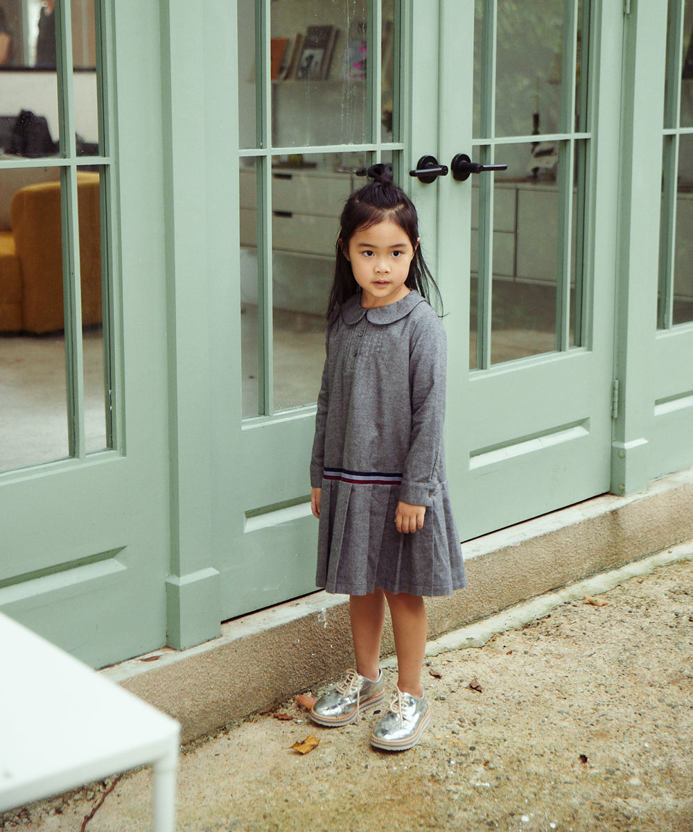 Luxury | Girls BBC Preppy Oxford Pleated Dress | Pleated Skirt