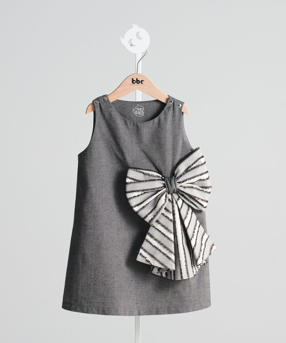 Luxury | Girls French Chanson Ribbon Bow Dress | Bow