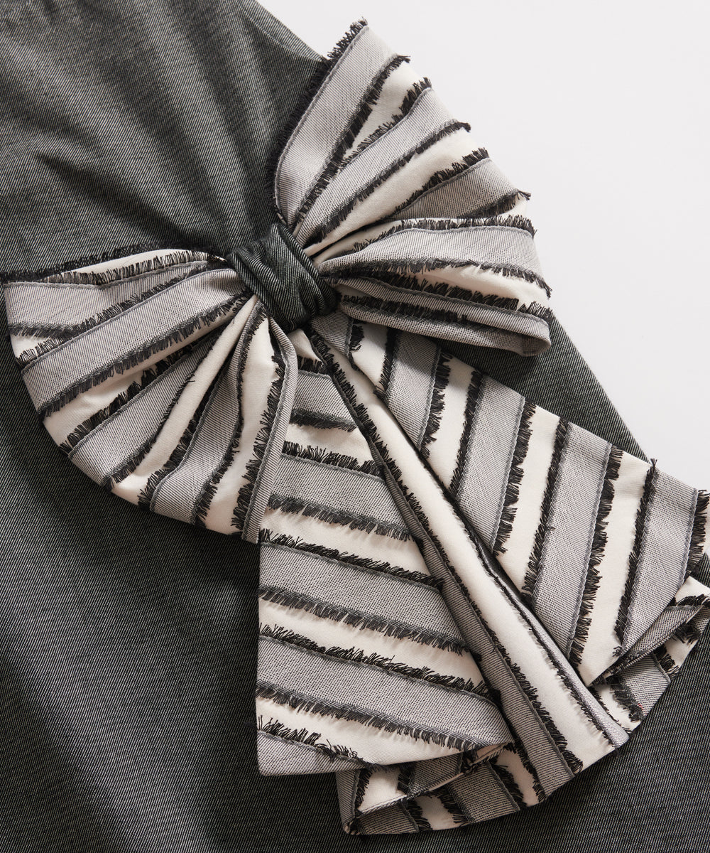 Luxury | Girls French Chanson Ribbon Bow Dress | Bow