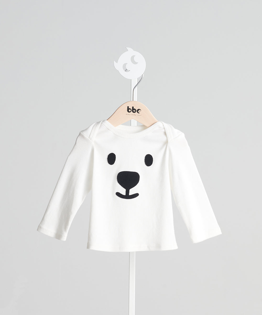 Main | Happy Face Collection for Toddlers: Bear Top | Animal Face | 100% Organic Cotton