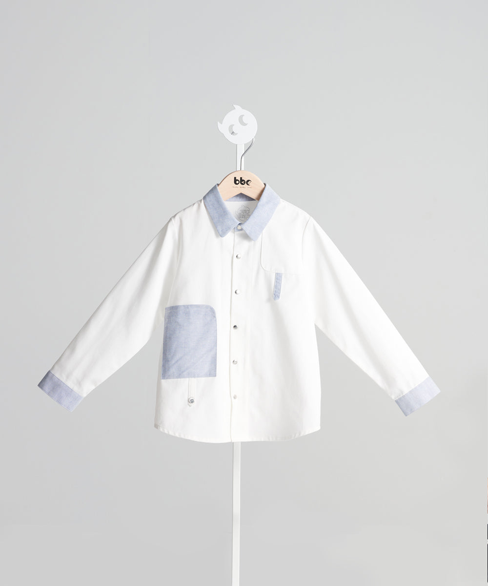 Main | 男童 英倫風拼接襯衫 | 拼接 | 100% 有機棉