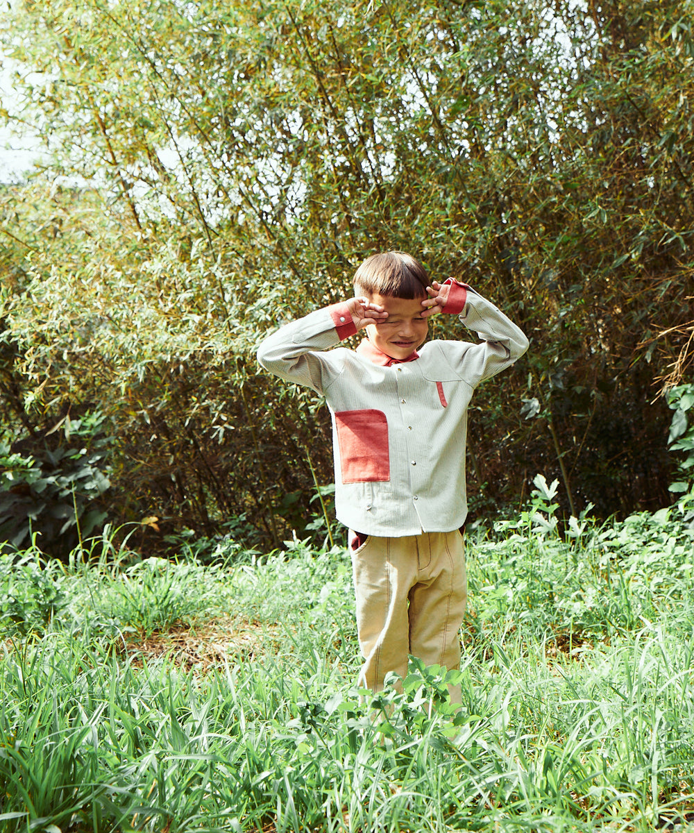 Main | 男童 英倫風拼接襯衫 | 拼接 | 100% 有機棉