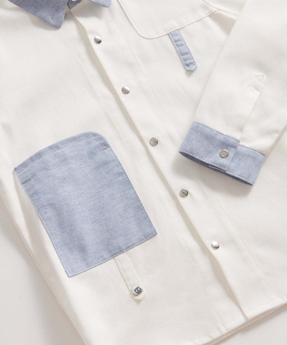 Main | 男童 英倫風拼接襯衫 | 拼接 | 100% 有機棉