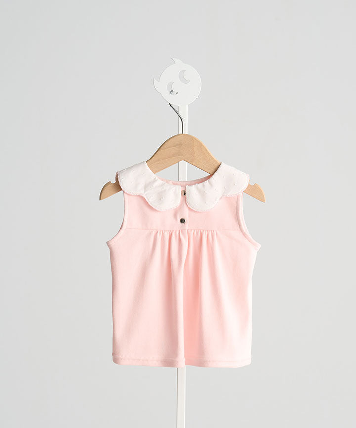 Main | Toddler Cloud Dot Collar Top | Collar Design | 100% Organic Cotton