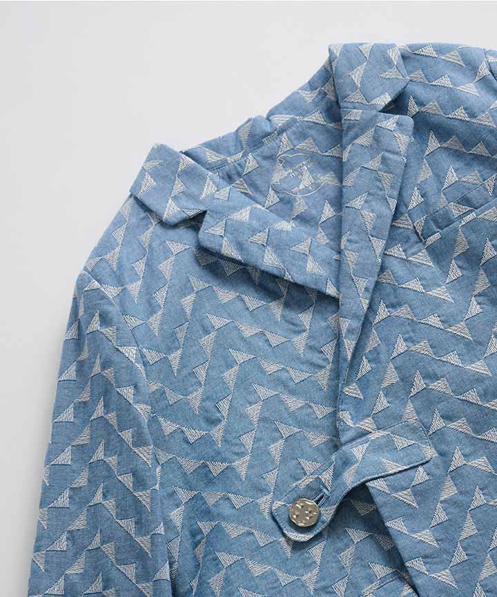 Luxury | 男童 精緻緹花西裝外套 | 提花