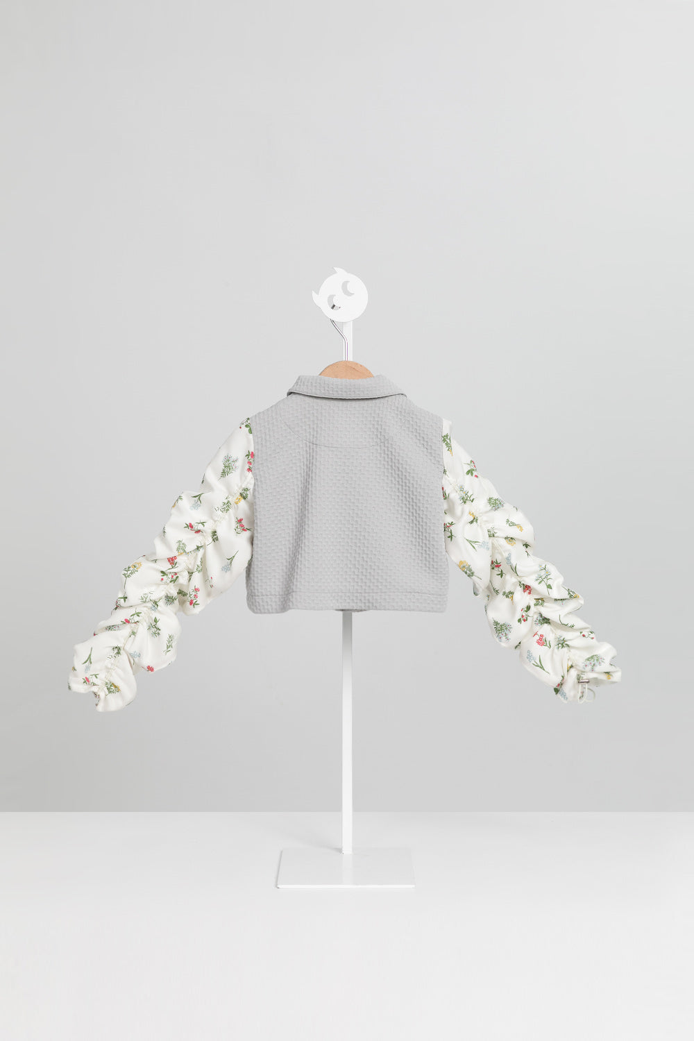 【訂製款】Luxury | 女童 時尚抽繩短版小外套 | 長袖拼接 抽皺 袖型設計