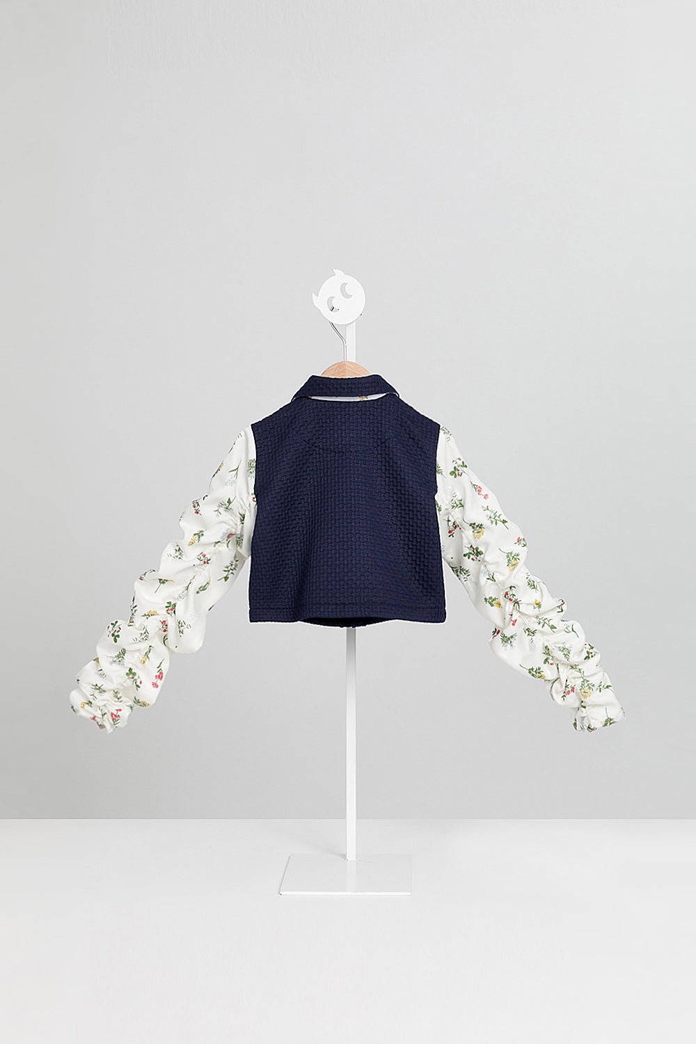 【訂製款】Luxury | 女童 時尚抽繩短版小外套 | 長袖拼接 抽皺 袖型設計