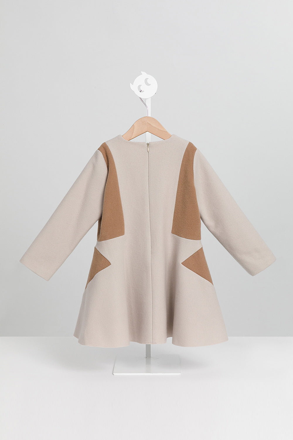 【預購】Luxury | 女童 星星拼接洋裝 | 長袖毛呢拼接 幾何 立體剪裁