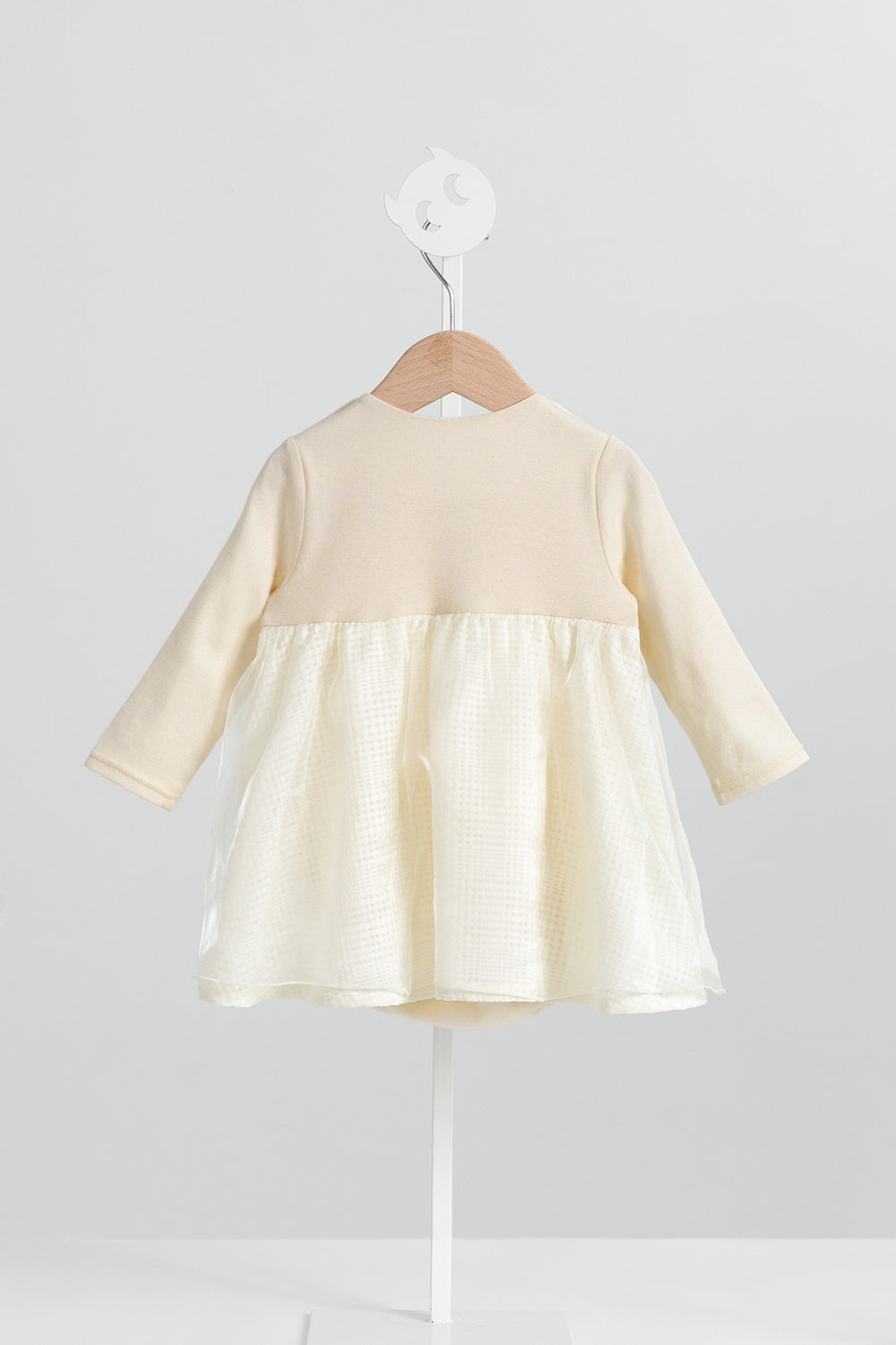 Luxury | 幼兒 Tulle Tale包屁洋裝 | 長袖花瓣 蝴蝶結 多層次