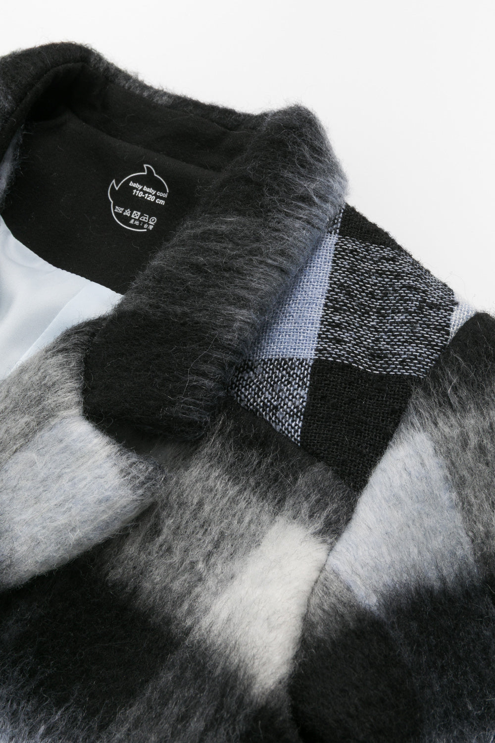 Luxury | 女童 Snowfield格紋大衣 | 長袖立體剪裁 格紋 西裝領