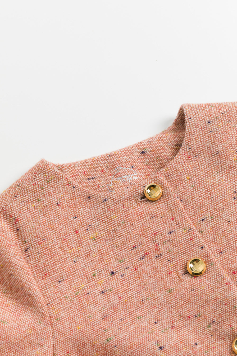 Luxury | 女童 Jardin Bloom外套 | 長袖毛呢拼接 小圓領 花苞下擺