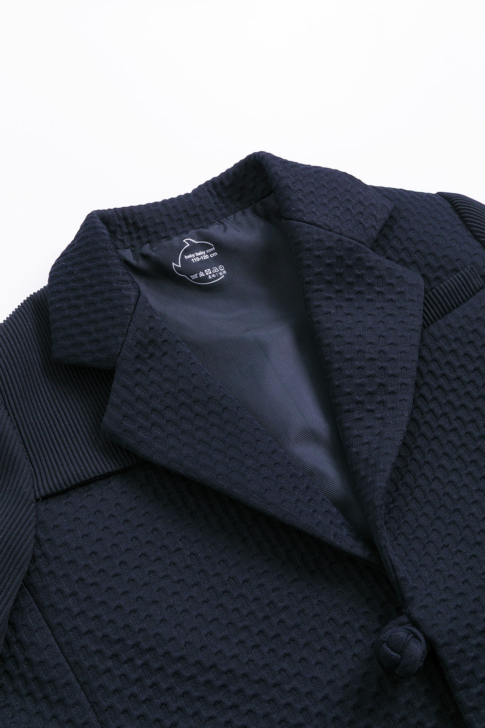 【預購】Luxury | 男童 聯名款親子潮流西裝外套 | 長袖西裝領 紋理面料 扭結