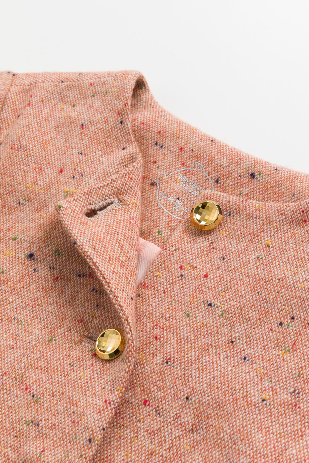 Luxury | 女童 Jardin Bloom外套 | 長袖毛呢拼接 小圓領 花苞下擺