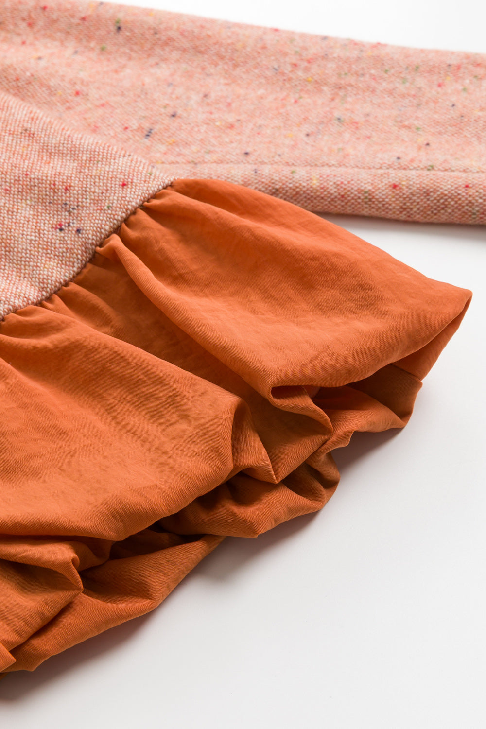 Luxury | 女童 Jardin Bloom外套 | 長袖毛呢拼接 小圓領 花苞下擺