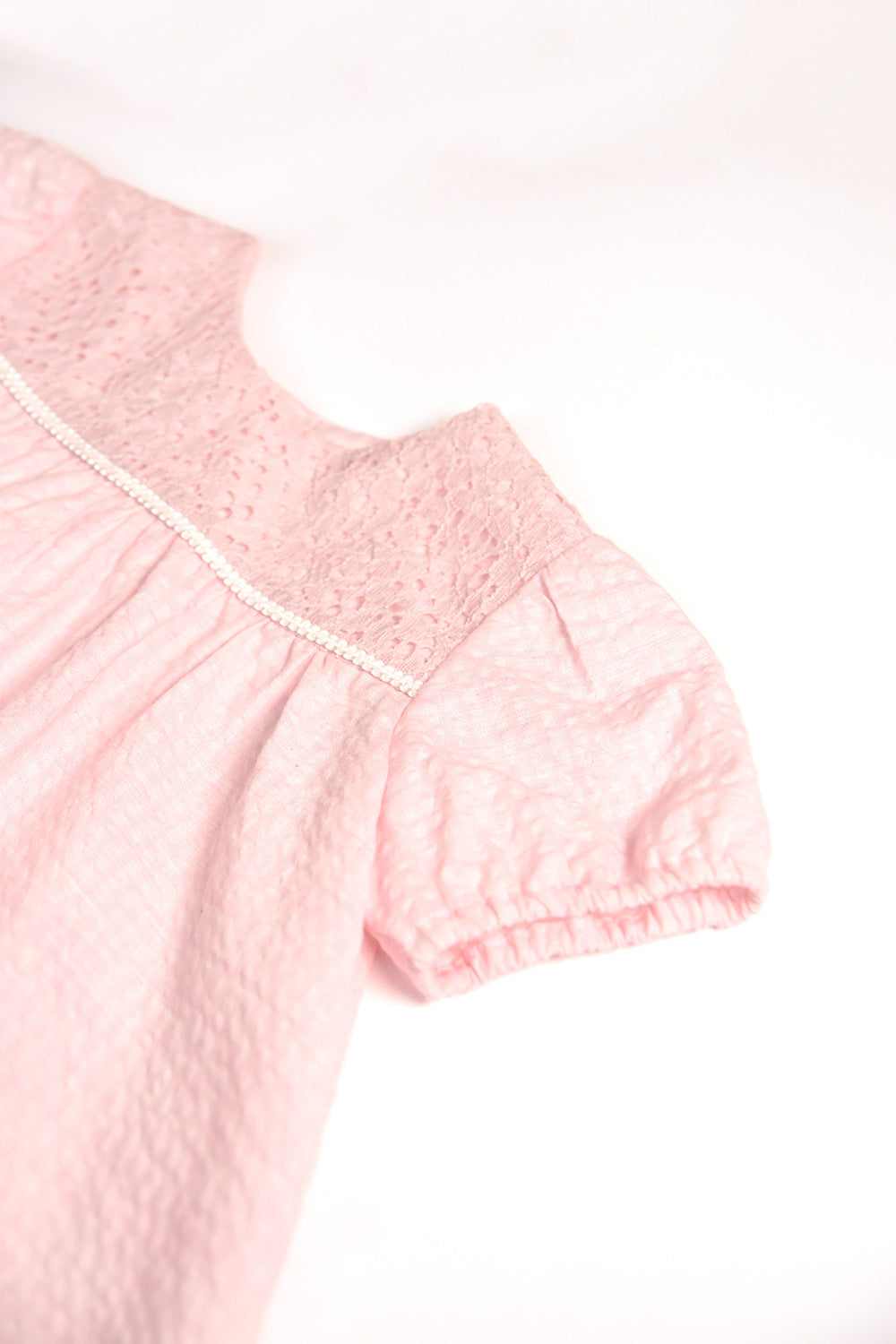 Luxury | Toddler Royal Bubble Sleeve Lace Dress | Ruched Sleeves