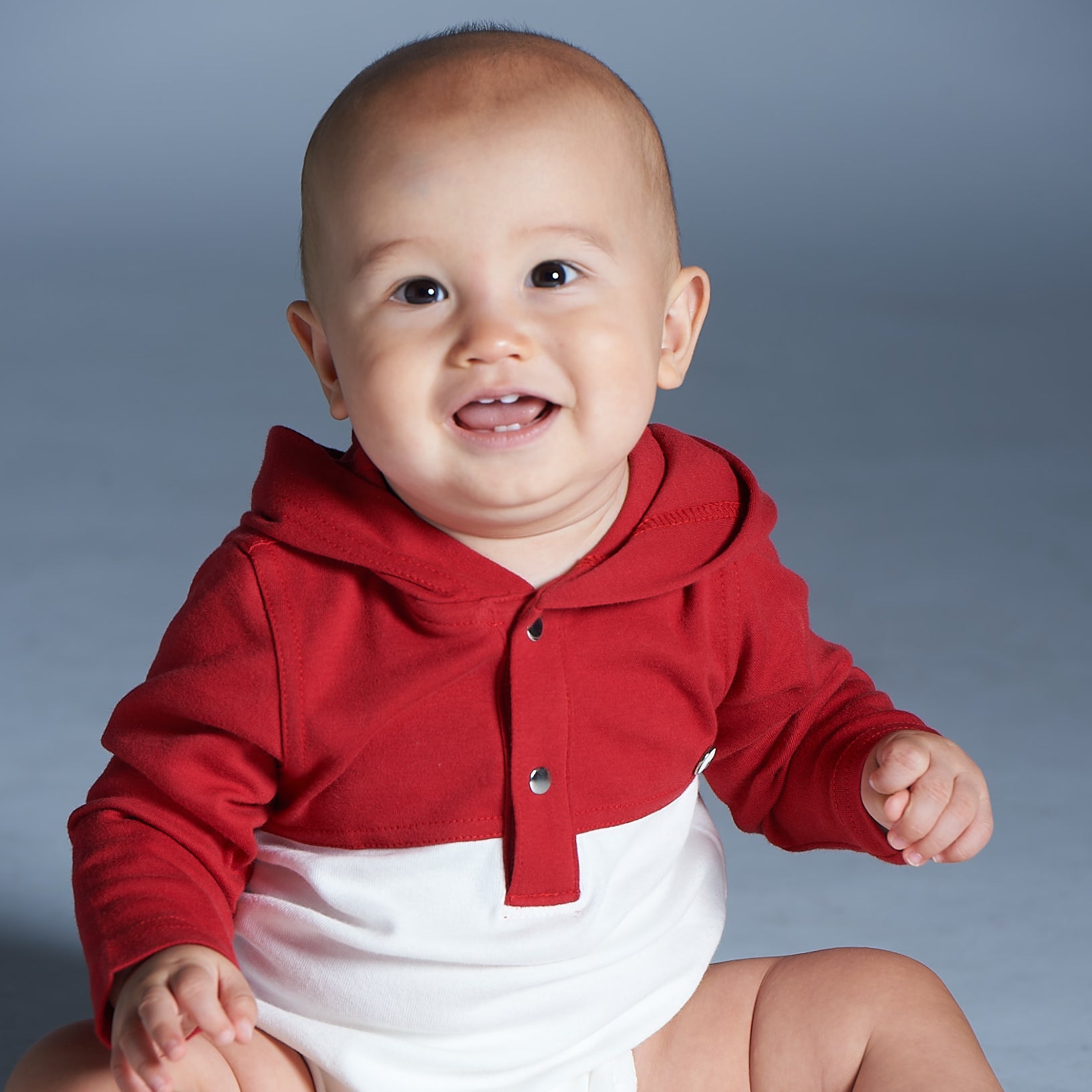 Main | Toddler sports hooded bodysuit | paneled | 100% organic cotton