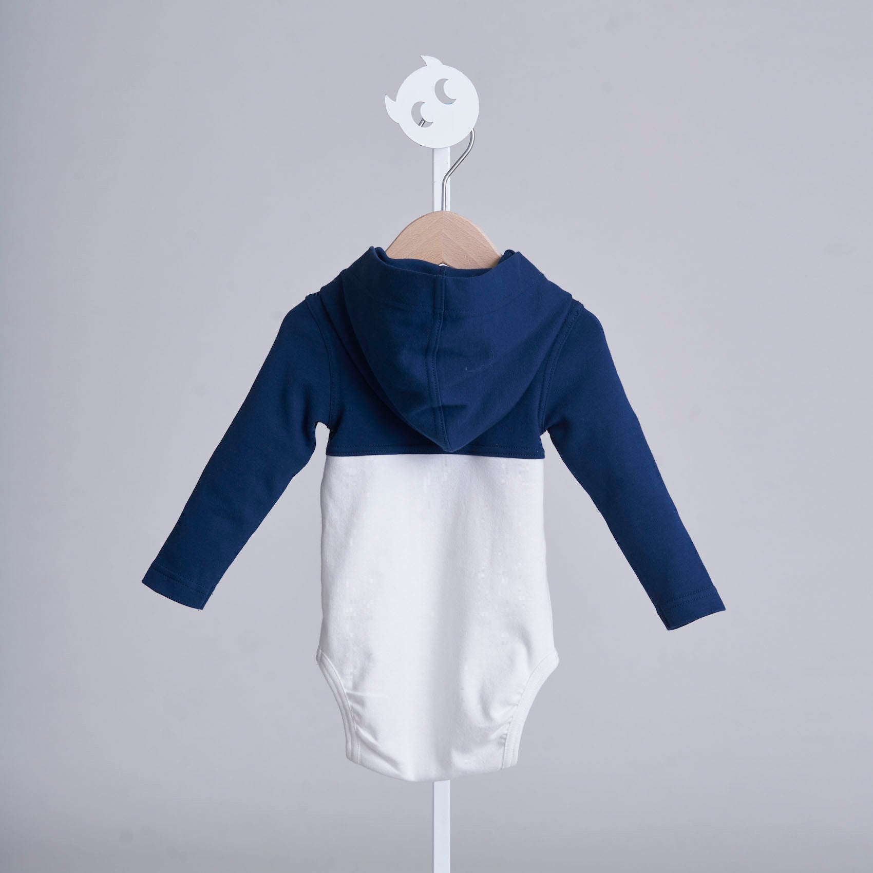 Main | Toddler sports hooded bodysuit | paneled | 100% organic cotton