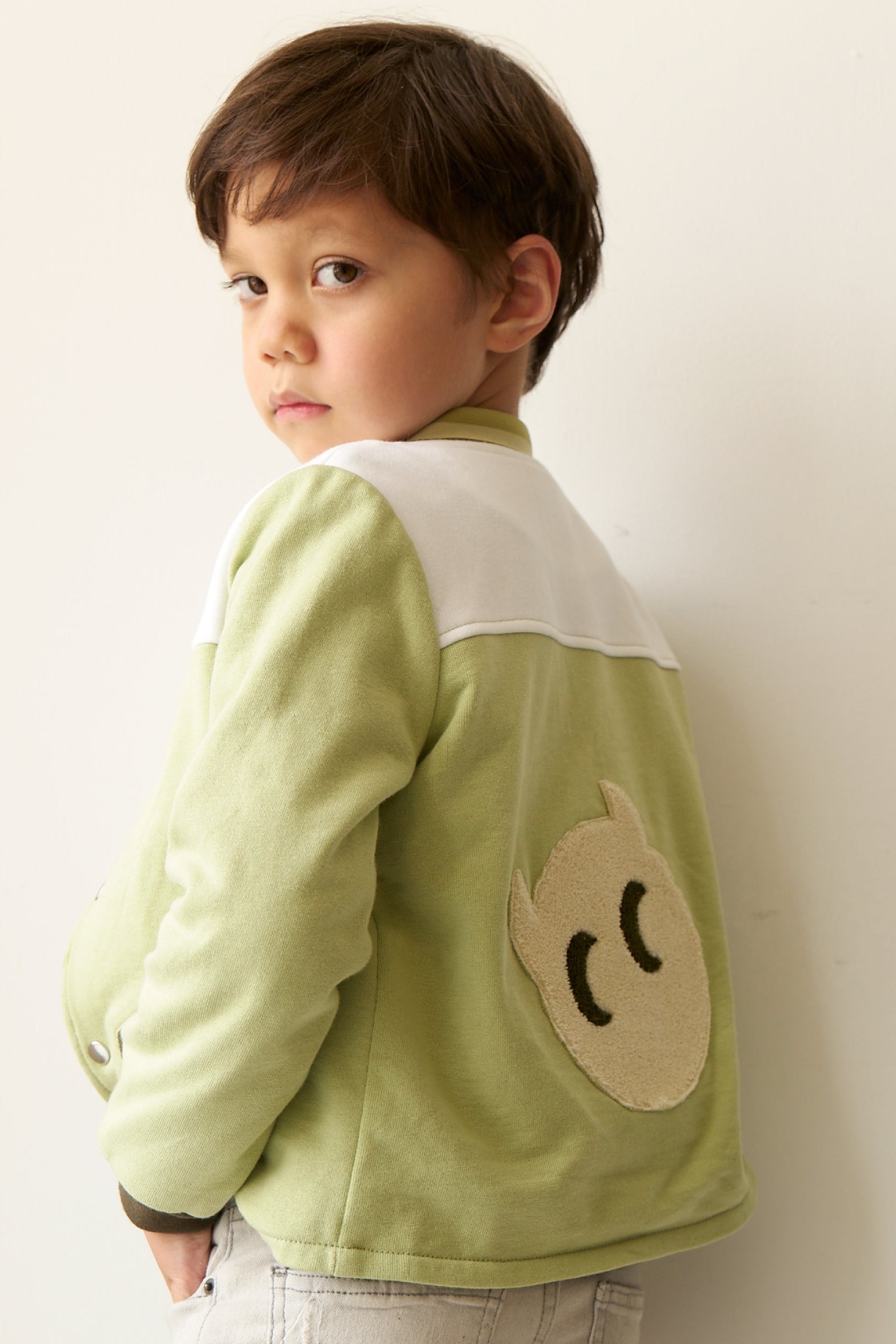 Luxury | 男童 小精靈毛毛繡休閒外套 | 小精靈 Logo