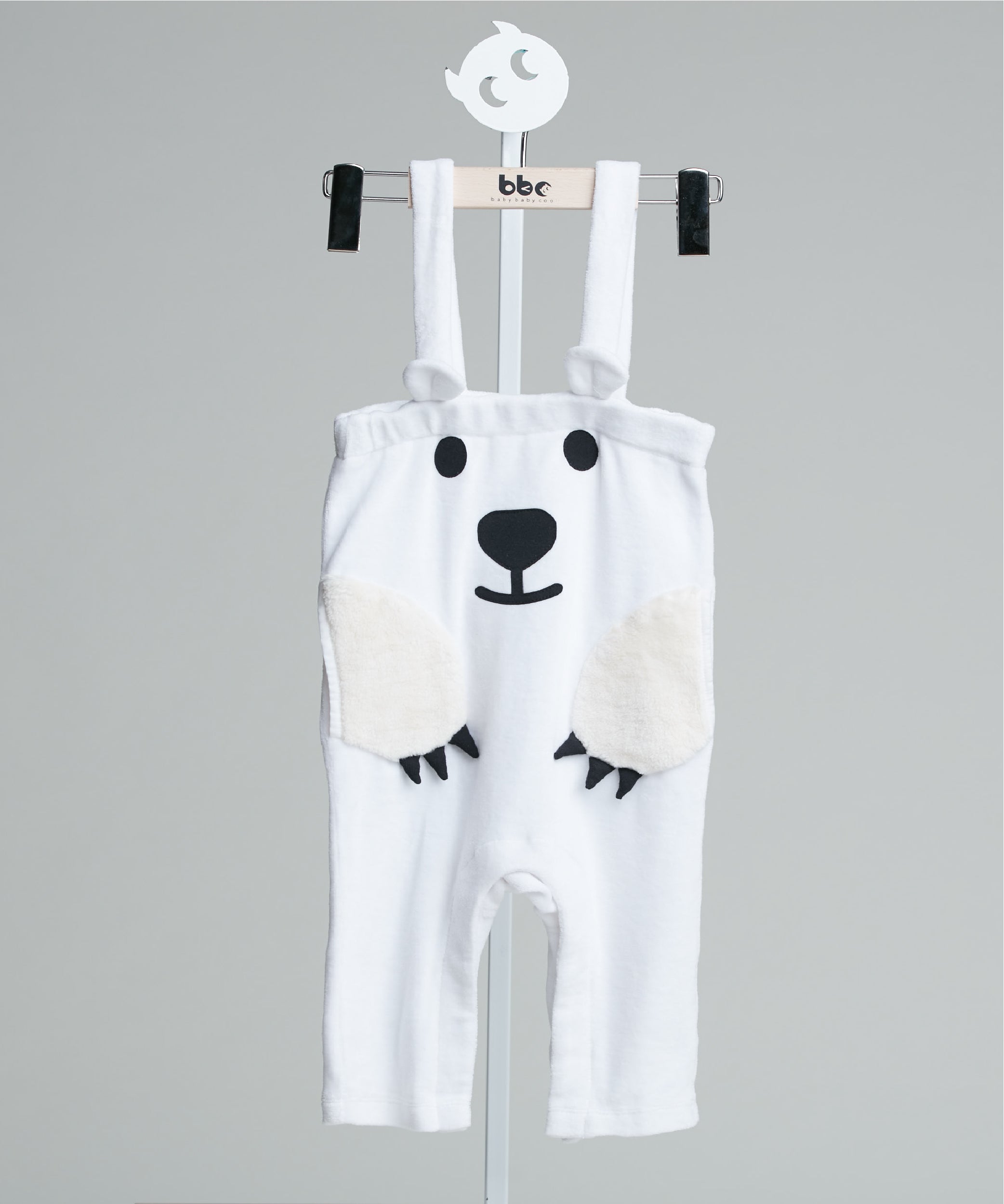 Main | Toddler Polar Bear Overalls | Animal Face Paneling | 100% Organic Cotton