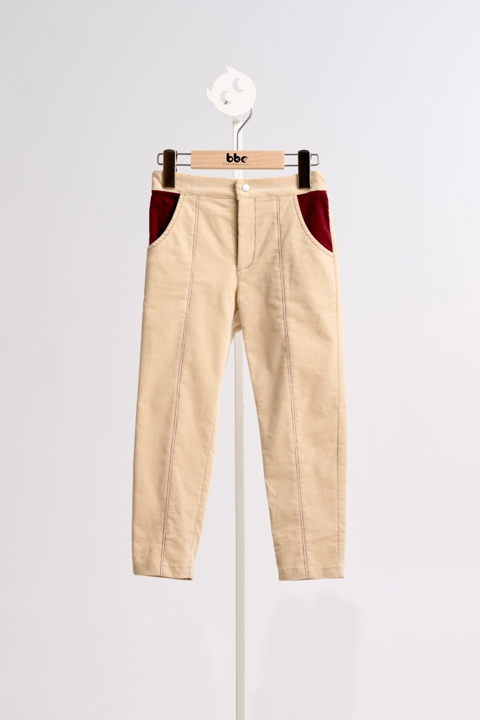 Luxury | 男童 撞色口袋燈芯絨長褲 | 拼接