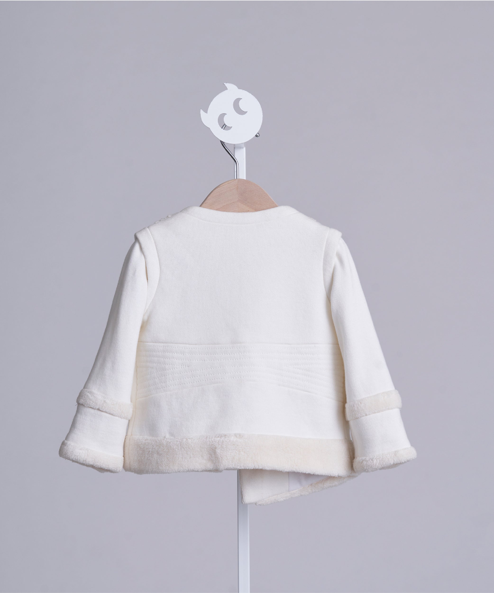 Main | Toddler asymmetric fur short coat | Paneled | 100% organic cotton