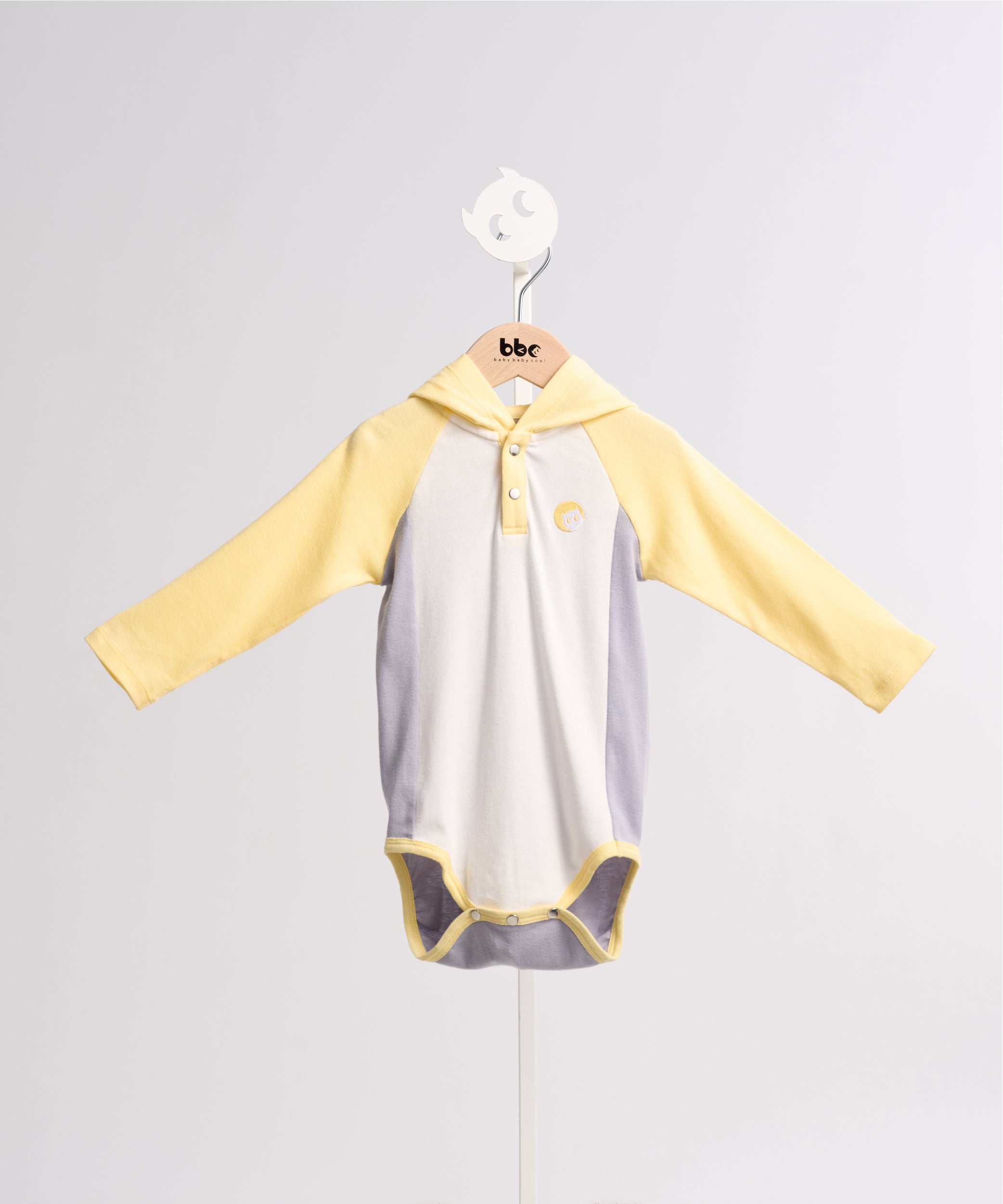 Main | Toddler Flow Patchwork Hooded Bodysuit | Patchwork | 100% organic cotton