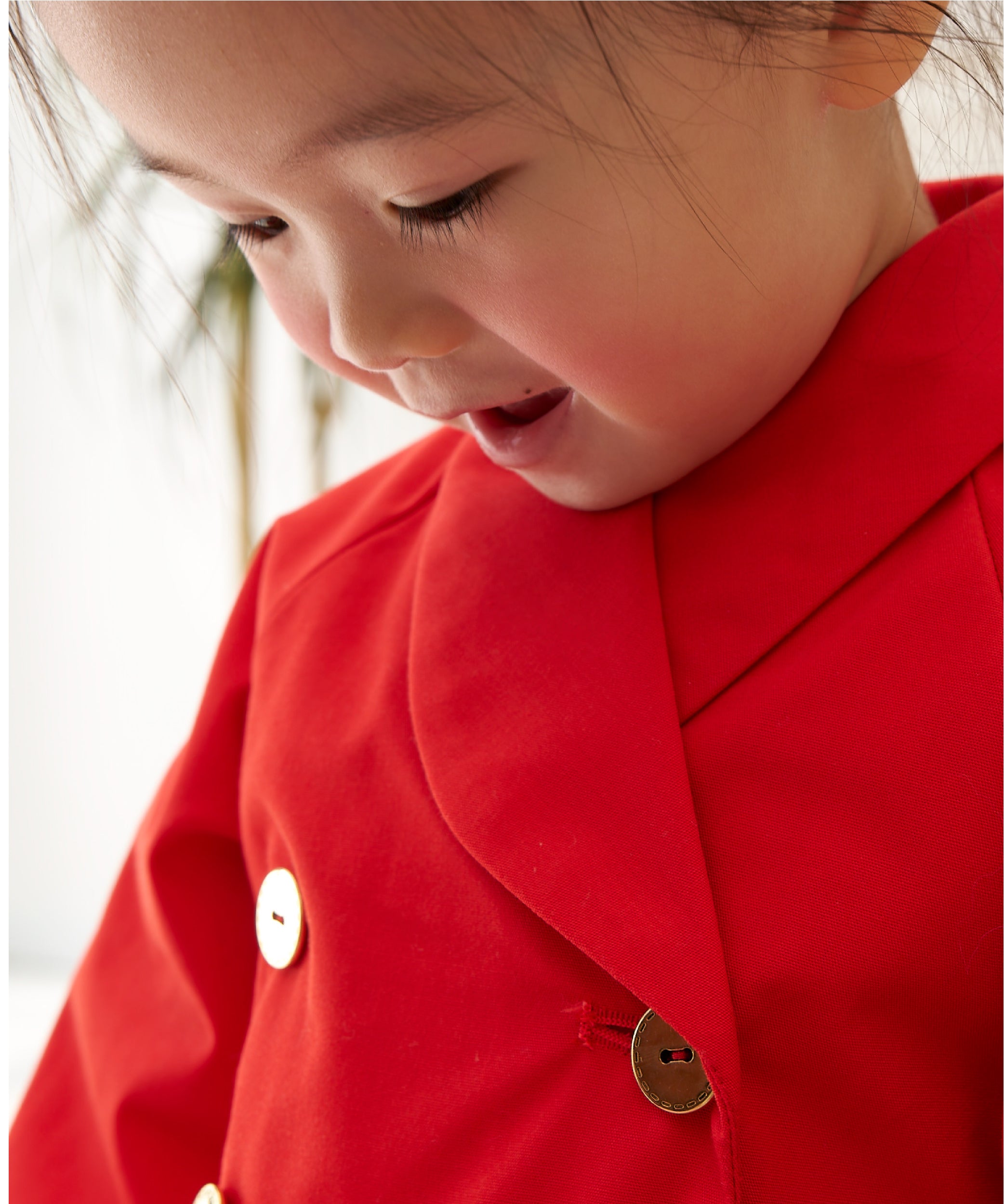 Luxury | Toddler Star-Moon Collar Trench Coat | Loofah Collar