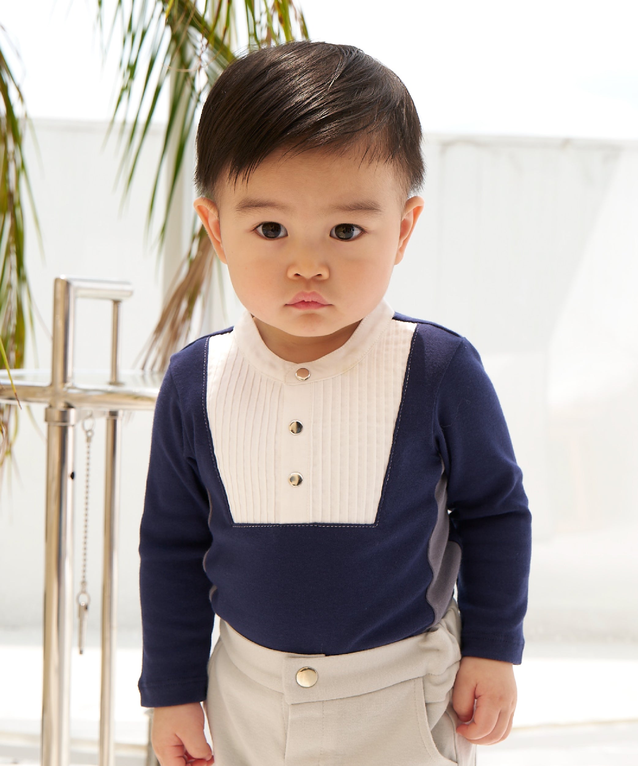 Main | Formal Toddler Clothing Series - Duke Bodysuit | Stitching | 100% organic cotton